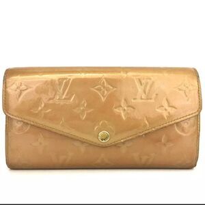 Authentic Louis Vuitton Monogram Vernis  Sarah Long Bifold Wallet /R5198